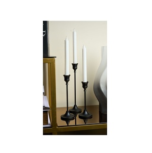 Set of 3 <b>Black</b> Taper Candle Holders Modern Matte Metal <b>Candlestick</b> Stands for Dining Table Centerpiece Wedding Decor - Product Image 2