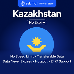 Tarjeta SIM digital Eskimo Kazajistán 5GB sin caducidad de datos, datos de viaje de alta velocidad 5G/4G, no se requiere SIM física, S-KAZ-05, para teléfonos inteligentes. - Product Image 1