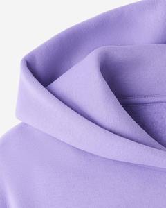 Sweat-shirt à capuche surdimensionné personnalisé violet pastel pour femme, en molleton de coton, pull uni, marque privée, vente en gros, fabricant OEM - Product Image 4