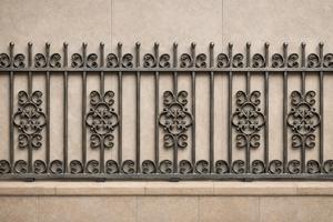 Clôture de balcon et d'escalier en acier moderne avec motif floral en volute, décoration extérieure durable, éléments architecturaux intemporels - Product Image 2