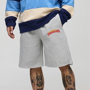 Shorts de sport personnalisés pour hommes en molleton de coton à séchage rapide, avec logo imprimé sur mesure, vente en gros, tenue décontractée, anti-plis - Product Image 1