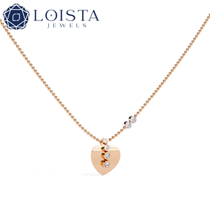 Custom 18K <b>Solid</b> <b>Gold</b> Cute Style Third Party Certified <b>Pendant</b> for Women Round Brilliant Cut Lab Grown Diamond <b>Pendant</b> - Product Image 4