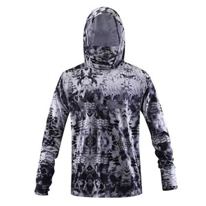 Hoodie de pêche tendance avec masque intégré pour homme, léger, respirant, toucher coton, 100 % polyester - Product Image 1
