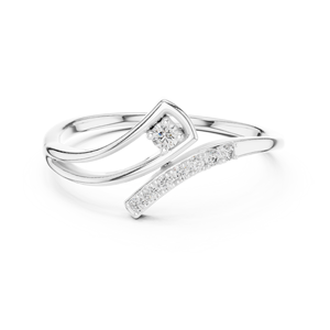 Anillo Clásico de Diamantes Cultivados en Laboratorio para Mujer, Oro Blanco de 18 Quilates con Baño de Rodio, Certificado, para Compromiso, Boda, Regalo - Product Image 4