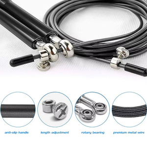 Custom Logo Free Adjustable Fitness Metal Aluminium Bearing New Speed Yellow PVC Skipping Jump Rope Top Quality 2026 - Product Image 6