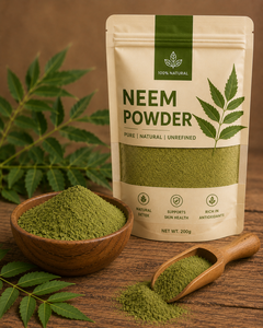 Poudre de feuilles de Neem biologique de qualité export, ingrédient végétal de haute qualité pour les aliments santé et nutritionnels, disponible à la vente - Product Image 1