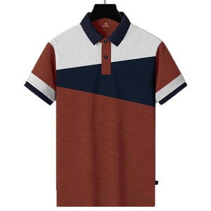 Polo pour hommes en coton premium, nouvelle tendance mode, tissu tricoté personnalisé, respirant, style décontracté, grande taille - Product Image 1