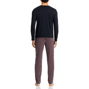 Custom New Arrival <b>Men</b> <b>Pajama</b> <b>Set</b> Garment Dyed Cotton Knitted Sleepwear Comfortable Designer Breathable <b>Pajama</b> <b>Set</b> - Product Image 2