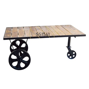 Mesa de centro moderna Industrial, muebles de importación, diseño indio de la India, sala de estar, muebles de Metal de hierro - Product Image 1