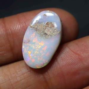 Opale naturelle australienne de 8 carats, opale de Coober Pedy, pierre précieuse en vrac, opale rouge feu, faite à la main pour la fabrication de bijoux - Product Image 2