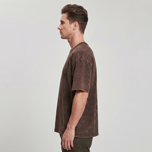 Camisetas Oversize para Hombre, Estilo Vintage, de Gran Gramaje, para Gimnasio y Entrenamiento, con Lavado Ácido, Holgadas, de Color Liso, Estilo Urbano, con Efecto Stone Wash - Product Image 3