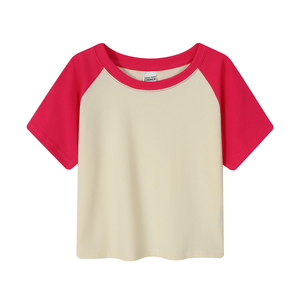 Fashion Casual Women's Summer Eco-Friendly Cotton Solid Logo <b>Crop</b> Top Regular Fit Lightweight Breathable Anti-Pilling Streetwear - Product Image 6
