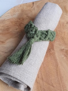 Anillo de Servilleta de Macramé de Estilo Único, Hecho a Mano con Cuerda de Algodón, Perfecto para Decoración de Mesa de Cocina y Estilo Rústico - Product Image 4
