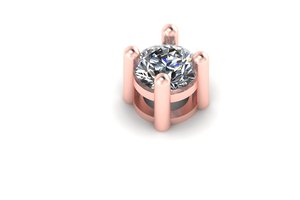 Colgante Redondo de Oro y Plata de Primera Calidad con Moissanita de 1.02 CTS, Piedra de Color CVD, CZ EGL VVS2 D VS1, Joyería - Product Image 2