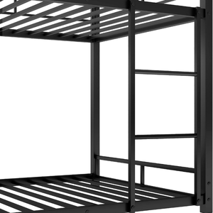 Nueva litera triple metálica con 2 escaleras, barandillas y estructura resistente para niños, adolescentes, adultos, dormitorios y hogares. - Product Image 5