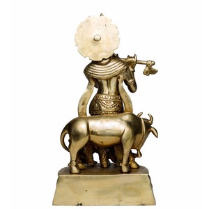 Estatua de Radha Krishna de Latón Estilo Vintage de Alta Demanda para Sanación Espiritual y Uso como Regalo Corporativo Disponible para la Venta - Product Image 2