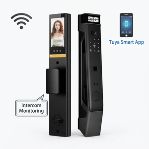 Nueva Cerradura Inteligente Tuya con Cámara de Videoportero, Identificación Facial, Huella Dactilar, Contraseñ<span class=keywords><strong>a</strong></span>, Tarjeta RFID, Acceso para Puertas de Aluminio/Acero, Seguridad para el Hogar con Aplicación - Product Image 1