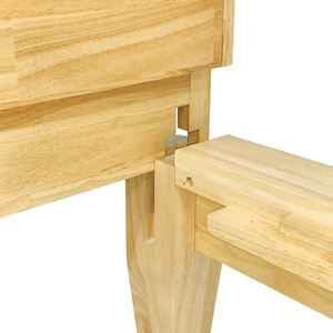 Juego de Muebles de Madera para Dormitorio con 4 Unidades, Estilo Japandi, Cama con Carpintería Japonesa, Madera de Caucho, Fabricante OEM/ODM de Vietnam - Product Image 4