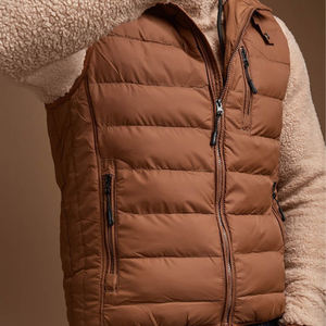 Chaqueta de invierno personalizada para hombre con chaleco acolchado 100% poliéster, chaleco acolchado cortavientos - Product Image 4