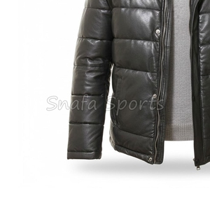 Veste en cuir d'agneau sur mesure OEM, cuir d'agneau français naturel de haute qualité, vestes en cuir véritable pour hommes - Product Image 4