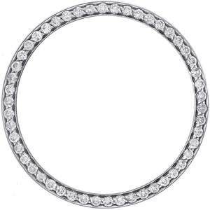 RAMDUT IMPEX Lunette de montre en acier inoxydable avec diamants glacés, remplacement personnalisé, cristal de luxe, modification de montre-bracelet pour homme, style Hip Hop - Product Image 1