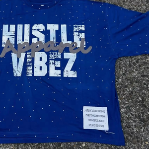 เสื้อยืดคอตตอนทรงบ็อกซี่ ตกไหล่ พิมพ์ลายโลโก้ DIHUI แบบกำหนดเอง ประดับด้วยคริสตัล สำหรับผู้ชาย - Product Image 6