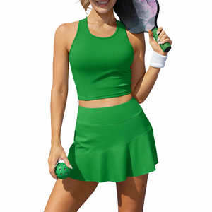 Ensemble de vêtements de sport pour femmes de haute qualité, prix de gros personnalisé, tenue respirante pour joueur, jupe de tennis pour femmes - Product Image 5