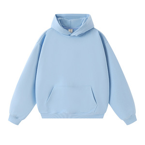 Sudadera con capucha de algodón polar de corte holgado para mujer, con hombros caídos, bolsillo canguro y dobladillo acanalado, estilo moderno casual streetwear. - Product Image 5
