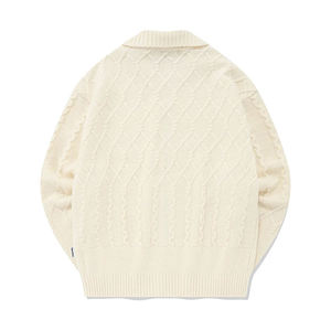 Nuevo suéter cárdigan de invierno con cremallera para hombre, de mezcla de alpaca de alta calidad, con logotipo personalizado bordado OEM. - Product Image 2