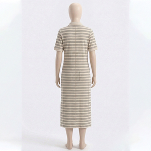 Women Jersey Velour Floral/Animal Solid Letter Trendy Sleep Wear Robe <b>Set</b> Front 100% Cotton Breathable Eco-Friendly Elastic - Product Image 4