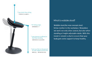 Tabouret <span class=keywords><strong>de</strong></span> bureau debout flexible ergonomique pour enseignants avec fonction d'inclinaison tabouret <span class=keywords><strong>de</strong></span> Support debout à hauteur réglable - Product Image 3