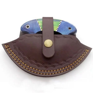 Cuchillo Ullu Burraq Hecho a Mano con Acero de Damasco, Mango de Acero de Damasco, Ambidiestro, Apto para Lavavajillas, Ecológico, Acabado Mate - Product Image 3