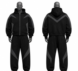 Conjunto Deportivo Informal con Capucha y Manga Larga para Hombre, con Ajuste Cómodo - Product Image 1