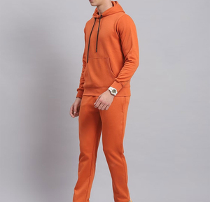 <b>Men</b> Winter Vintage Cotton Tracksuit Two Piece Set Jogger Pants <b>Pullover</b> Sweatshirt Casual Sportswear Custom Logo OEM Wholesale - Product Image 2