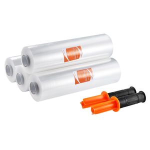 Pellicola Estensibile Industriale Resistente 80 Gauge Trasparente, Confezione da 4 Rotoli, 15 pollici x 1200 piedi, Pellicola Termoretraibile Ultra Resistente, Lunghezza 300m - Product Image 1
