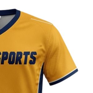 Jersey de Lacrosse Unisex Amarillo Marino, Poliéster, Corte Atlético, Ligero, Ropa Deportiva de Equipo, Ropa de Entrenamiento - Product Image 4