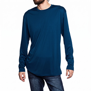 เสื้อรัดรูปแขนยาวสำหรับผู้ชาย ผ้าฝ้าย 100% แห้งเร็ว เย็นสบาย ตะเข็บเรียบ ป้องกันแสงแดด สำหรับกีฬาทางน้ำและบราซิลเลียนยิวยิตสู - Product Image 1