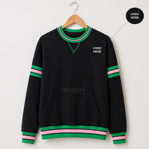 เสื้อสเวตเชิ้ตคอโอ แขนยาว ลายทางสีดำ เขียว ชมพู ของชมอิ้นเตอร์เนชั่นแนล ซิสเตอร์ฮู้ด โซโรริตี้  แบบลำลอง ถักทอ มีโลโก้ด้านหลัง - Product Image 4