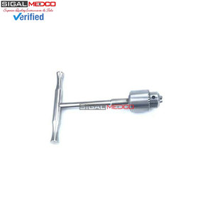Premium Orthopedic Manual <b>Hand</b> <b>Drill</b> with Ergonomic Wood Handle Stainless Steel Cannulated Surgical Instrument Multifunctional - Product Image 3
