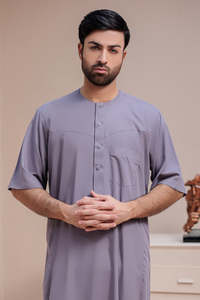 Túnica Árabe Musulmana de Lujo Bordada para Hombre, para Eid y Ramadán, Ropa al por Mayor, Nuevo Diseño 2026, Túnica Saudí para Hombre - Product Image 4