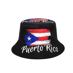 Sombrero de Pescador con la Bandera de Puerto Rico, para Hombre y Mujer, Estampado, Reversible, Protección Solar, Moderno y con Personalidad - Product Image 3