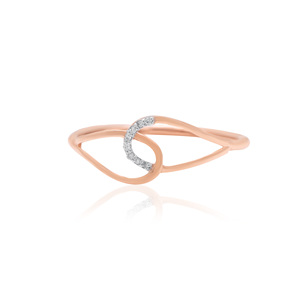 Elegante Anillo de Oro Rosa con Diamante Natural de 0.03 Quilates, Corte Brillante Redondo, Claridad VS SI, Certificado IGI, para un Estilo Atemporal Diario - Product Image 2