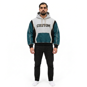 Custom Hoodie <b>Men's</b> Teal <b>Grey</b> Black <b>Fleece</b> Hooded Sweatshirt Regular Fit Casual Winter Wear 100% Cotton Breathable Eco-Friendly - Product Image 1
