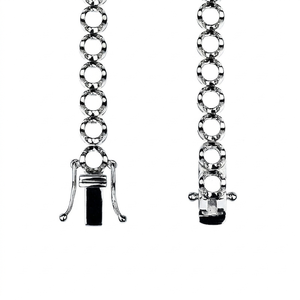<b>Crown</b> Prong Tennis Bracelet Mounting 925 Sterling <b>Silver</b> Sizes 2.5-4.0mm - Product Image 2