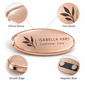 Placa de Identificación Personalizada con Nombre, Insignia Metálica para Empleados, Logotipo Personalizado, Venta al Por Mayor OEM - Product Image 4
