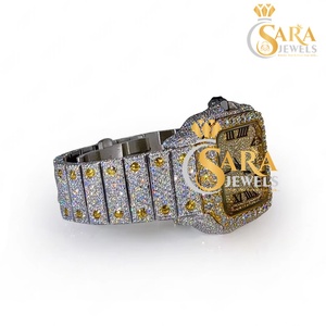 นาฬิกาข้อมือ Sara Jewels คุณภาพสูง ตัวเรือนโรสโกลด์ ประดับเพชรโมอิสซาไนต์ VVS หน้าปัดอนาล็อก กันน้ำ 100 บาร์ ระบบกลไกอัตโนมัติ พร้อมฟังก์ชั่นวันที่  แบบสั่งทำพิเศษ - Product Image 2
