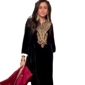 Mode pakistanaise vêtements d'été respirant et confortable personnaliser de haute qualité dames porter des manches longues robe bas Dupatta ensemble - Product Image 1