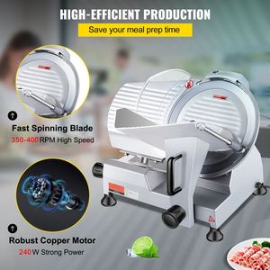 Affettatrice Elettrica Commerciale 240W con Lama in Acciaio al Carbonio da 10 Pollici, 350-400 Giri/Min per Affettare Carne - Product Image 5