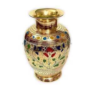 Brass Moroccan Modern Wedding <b>Matt</b> Flower Vase Handmade Tabletop Planter High Expenditure Royal India - Product Image 2