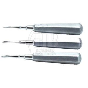 Kit d'instruments d'élévateurs dentaires manuels en acier inoxydable, finition lisse, construction robuste, poignée ergonomique, professionnel - Product Image 3
